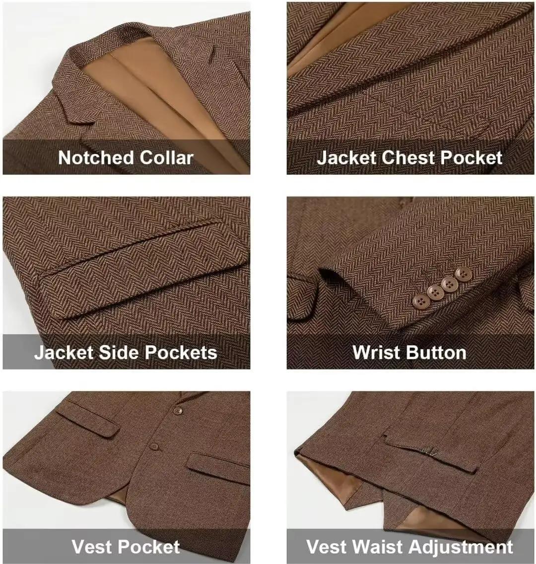 Costume à chevrons pour hommes