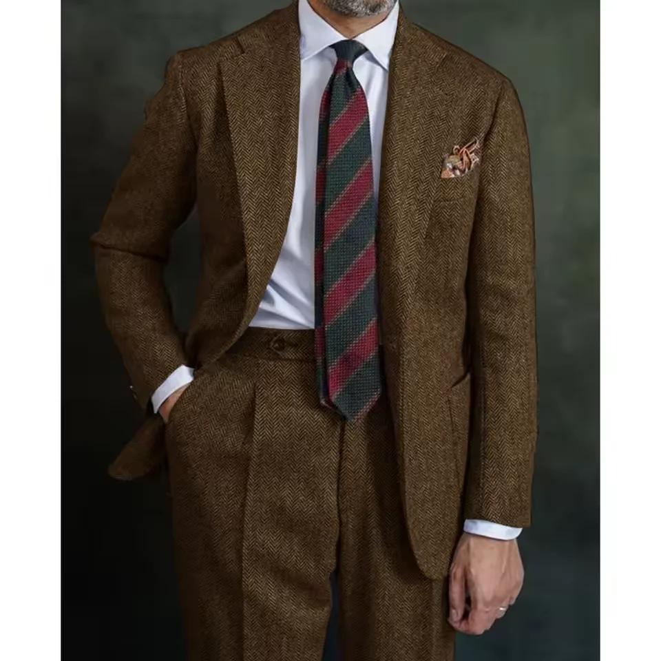Nouveau costume à chevrons pour hommes