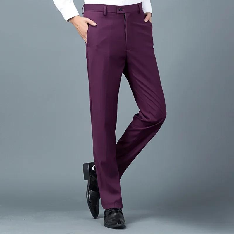Pantalon de costume noir décontracté pour hommes