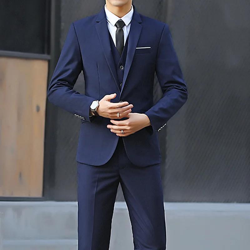 Costume de mariage slim fit trois pièces pour homme