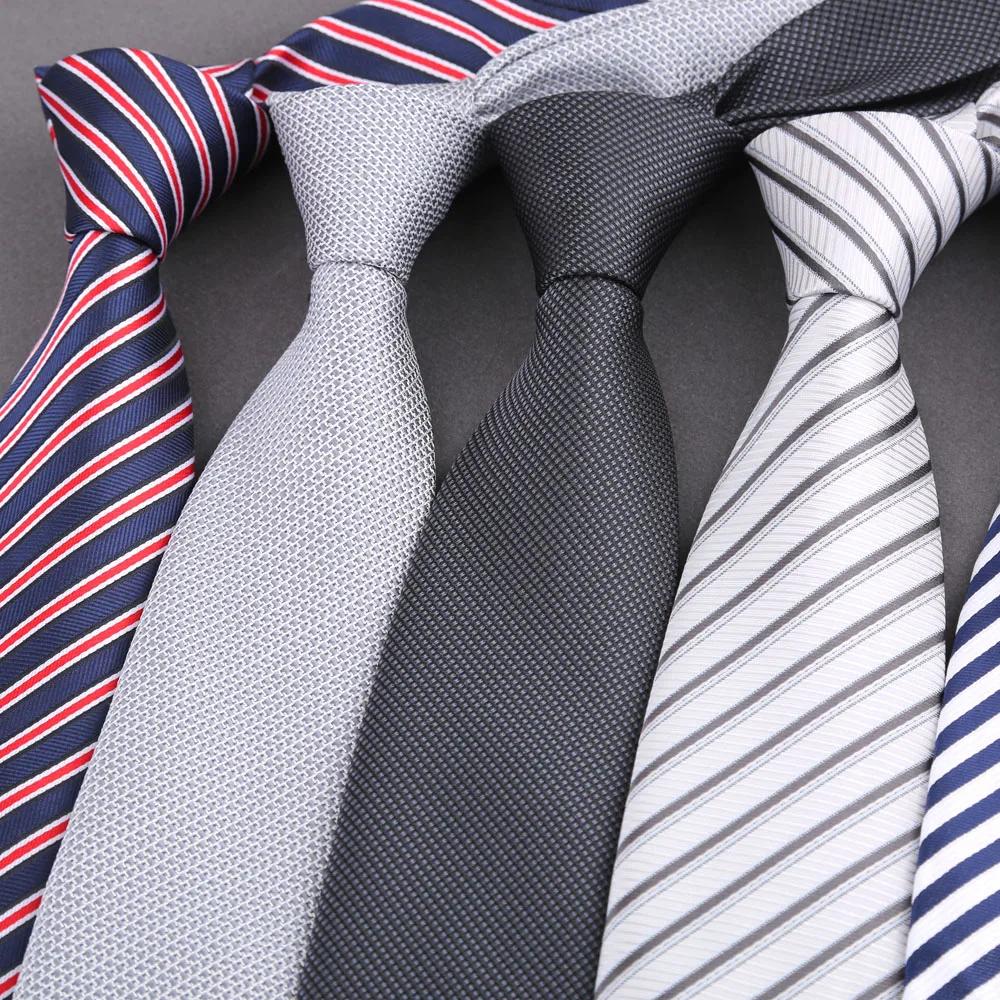 Cravate classique à rayures Jacquard pour hommes