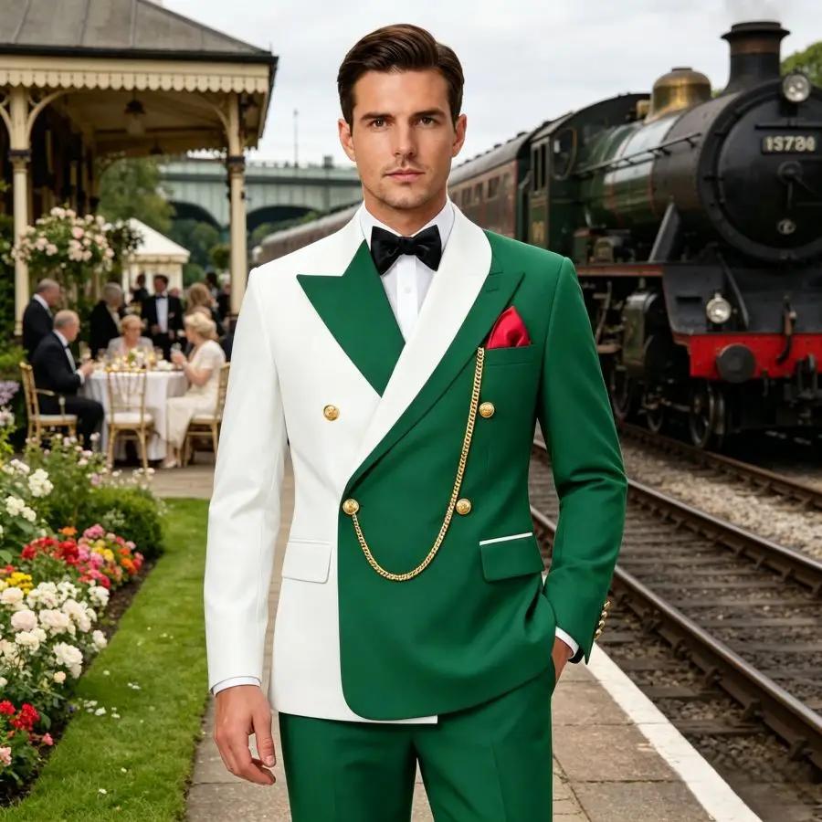 Costume de Mariage Croisé pour Homme