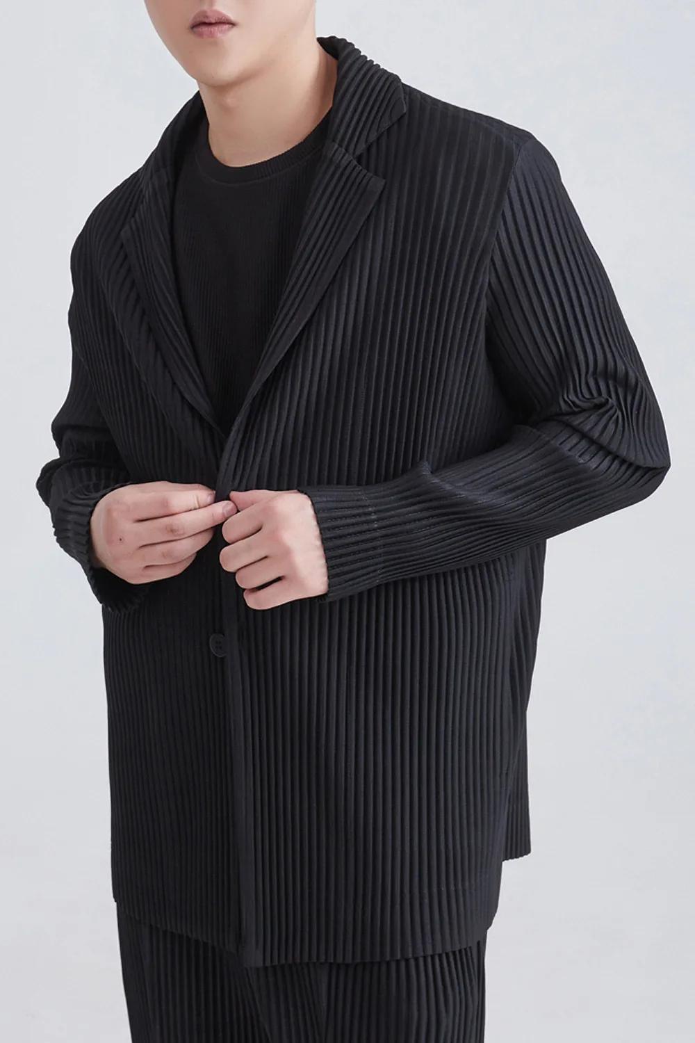 ISSEY – costume plissé de Style Miyake japonais doublé pour hommes