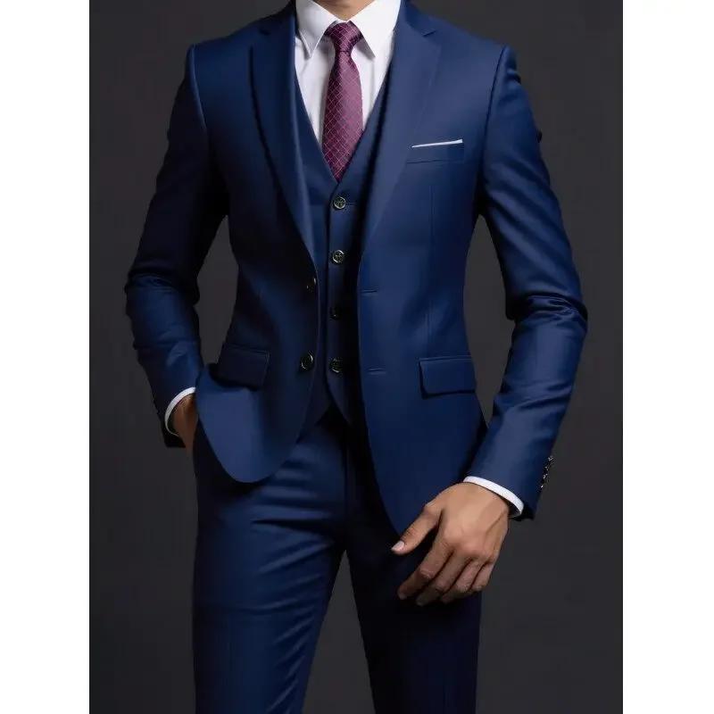 Costume (Blazer + gilet + pantalon) pour hommes
