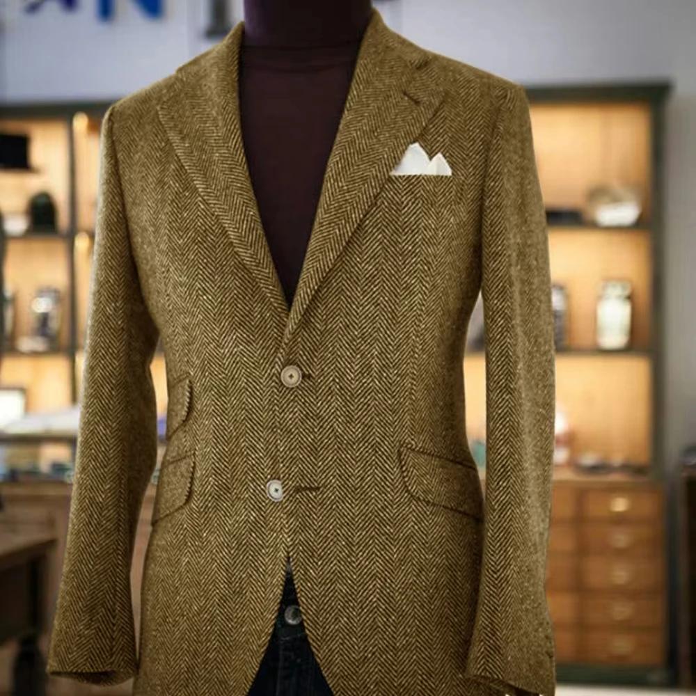 Veste de costume à chevrons pour hommes
