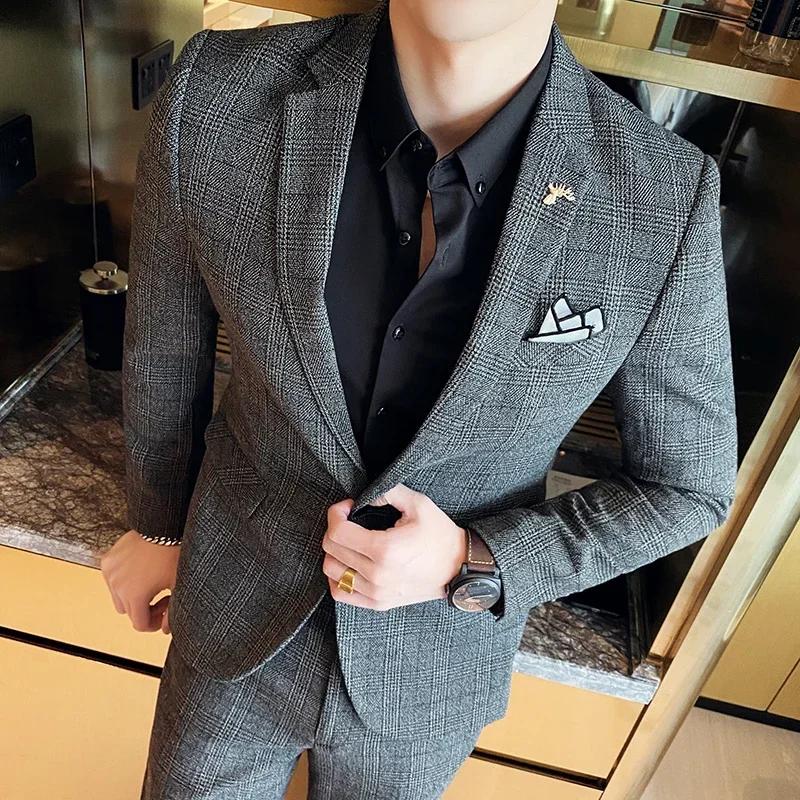 Costume en chanvre (Blazer + Pantalon) pour homme