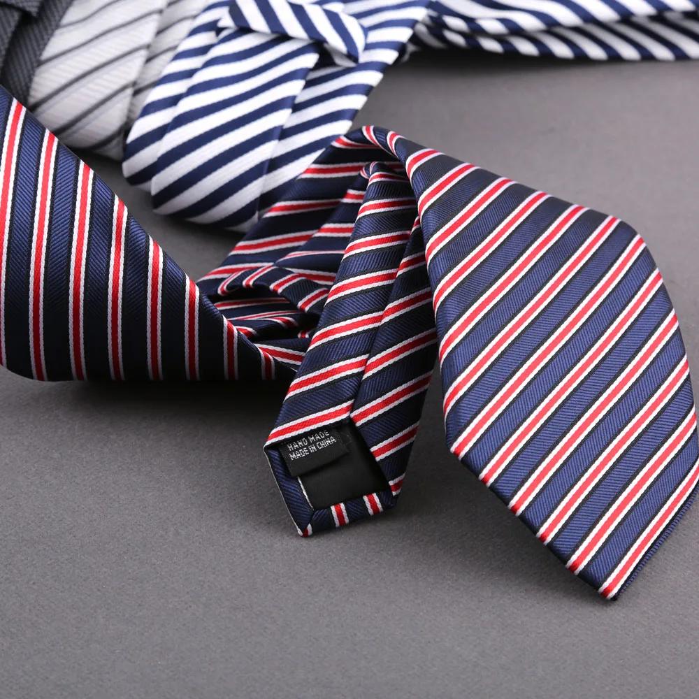 Cravate classique à rayures Jacquard pour hommes