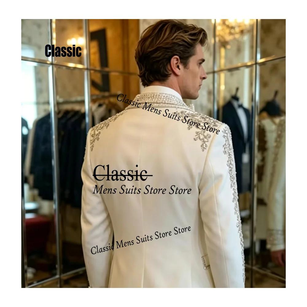 Costume homme haut de gamme 2 pièces avec bijoux de corset