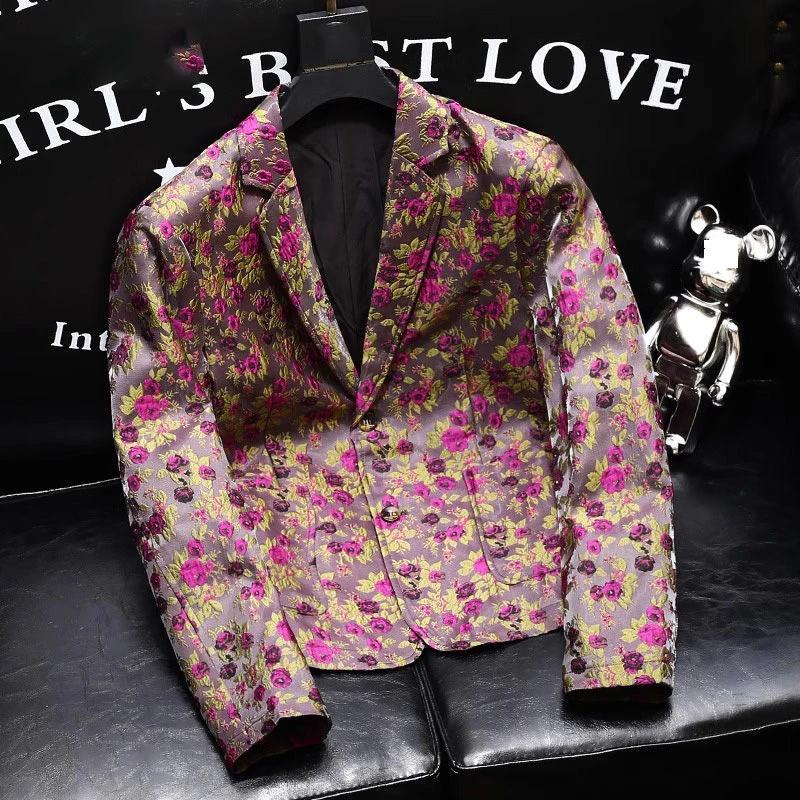 Veste de costume brodée de luxe pour hommes