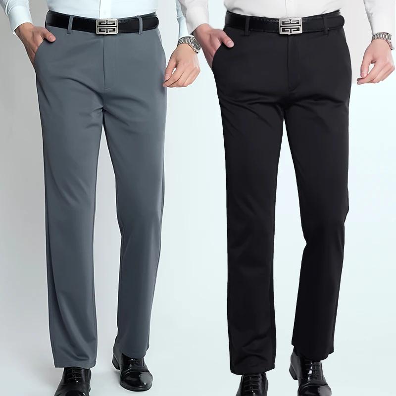 29-42 hommes été mince mode affaires costume décontracté pantalon pantalons longs