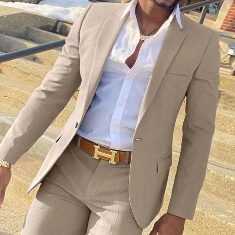 Costume Beige 2 pièces pour hommes