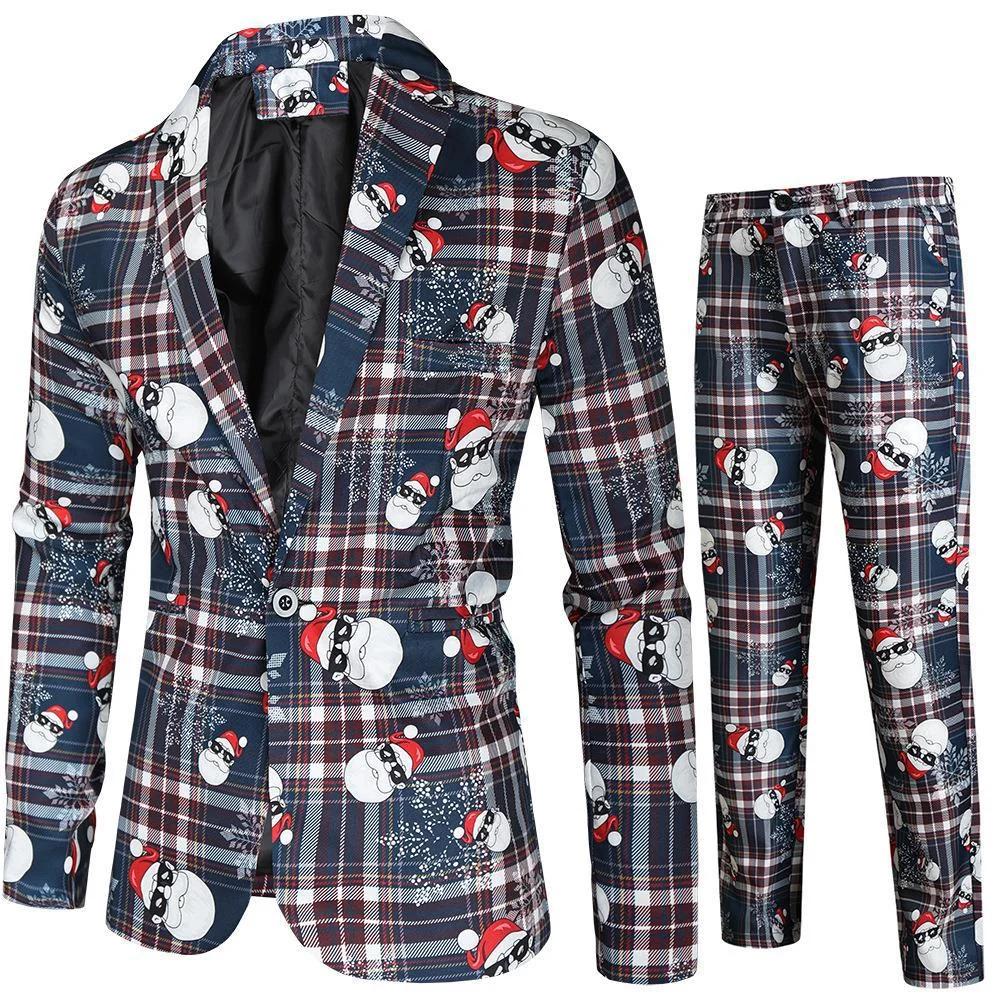 Blazer de Noël à manches longues pour hommes