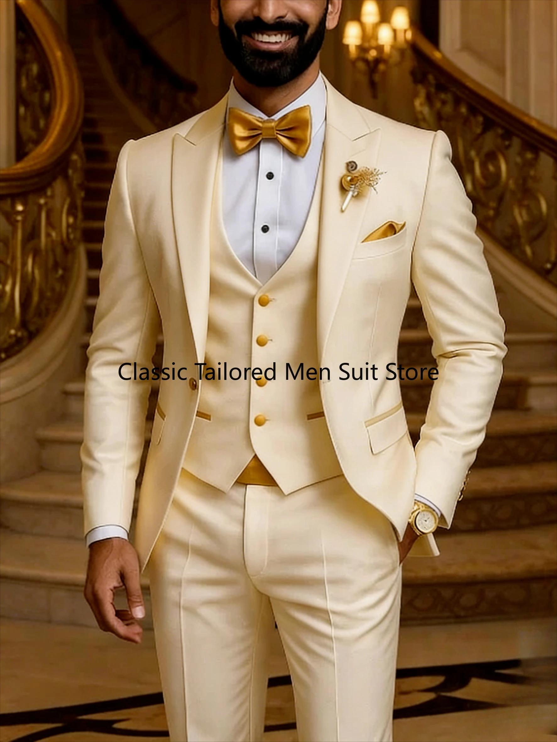 Costume de smoking 3 pièces pour hommes