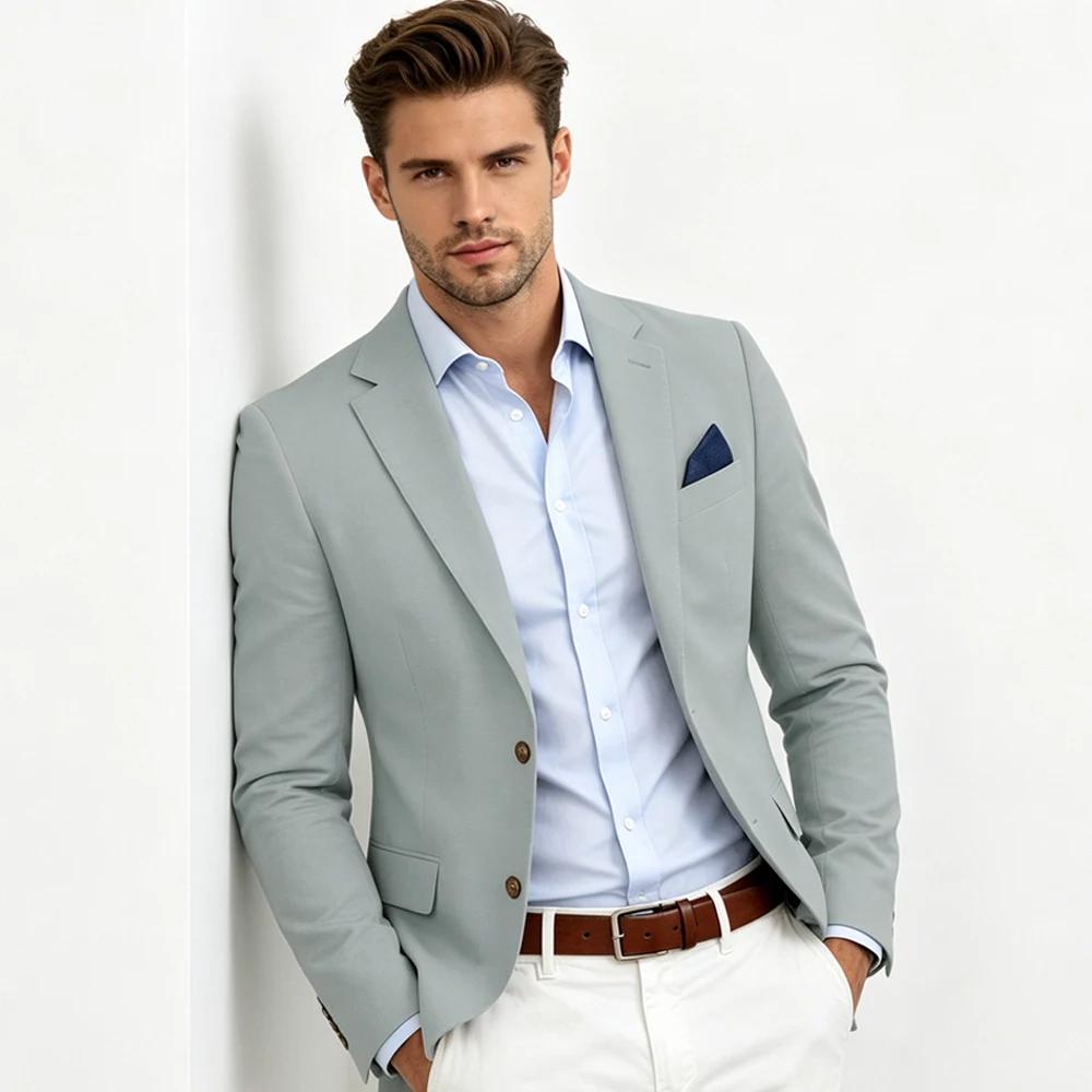 Blazer en mélange de lin pour homme
