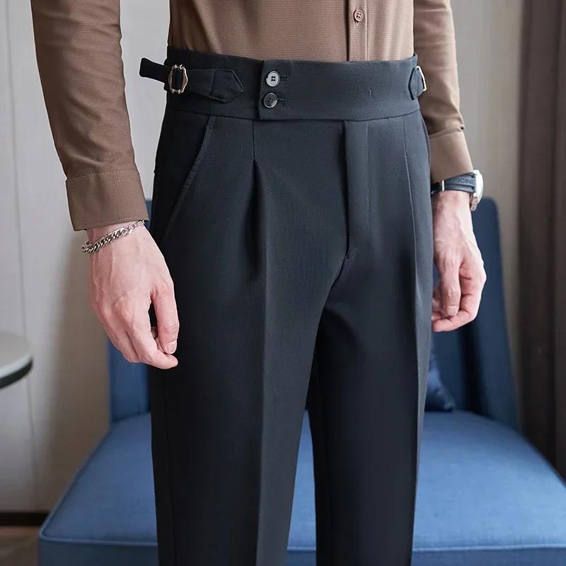 Pantalon de costume jaune pour hommes