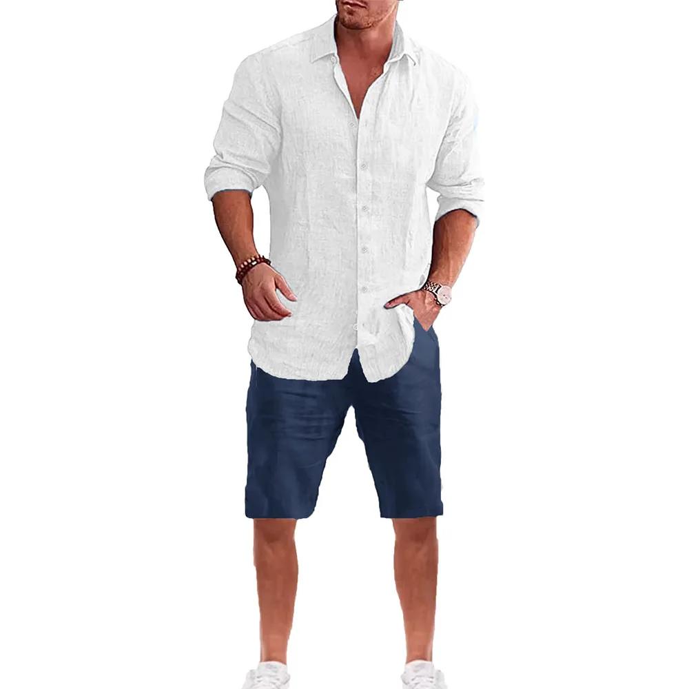 Costume chemise à manches longues pour hommes