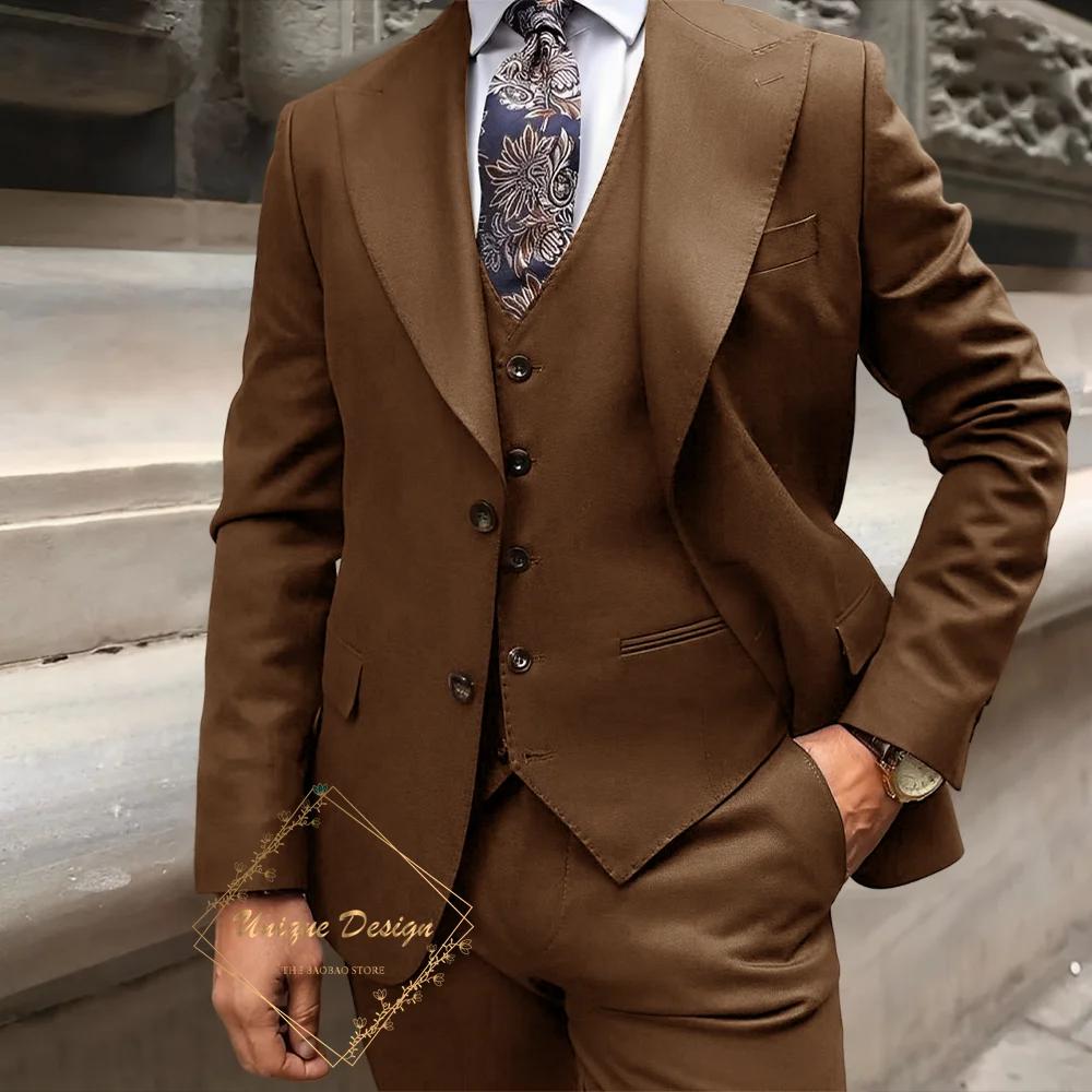 Costume marron classique pour hommes