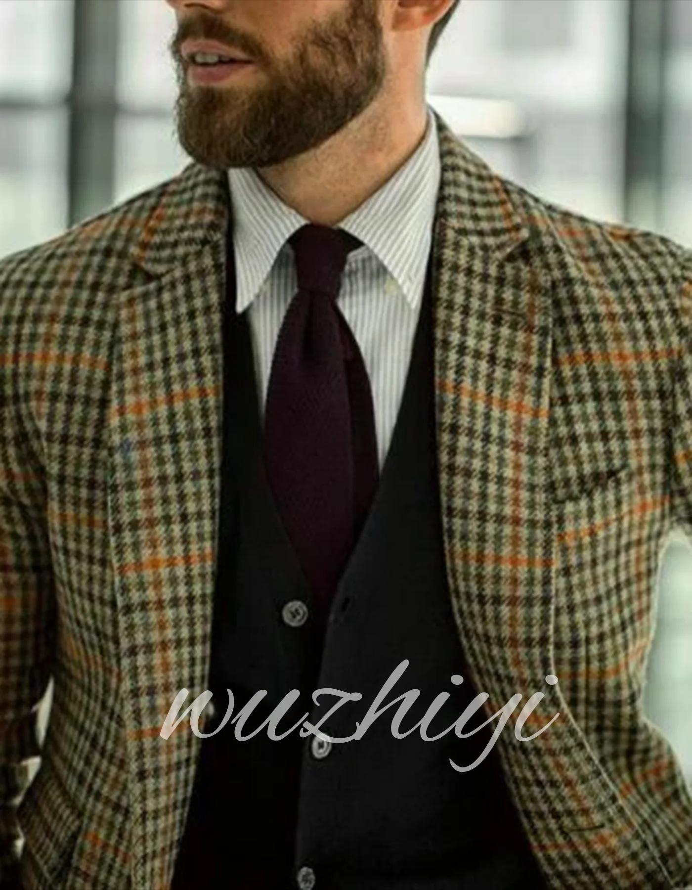 Costume pied-de-poule Vintage pour hommes