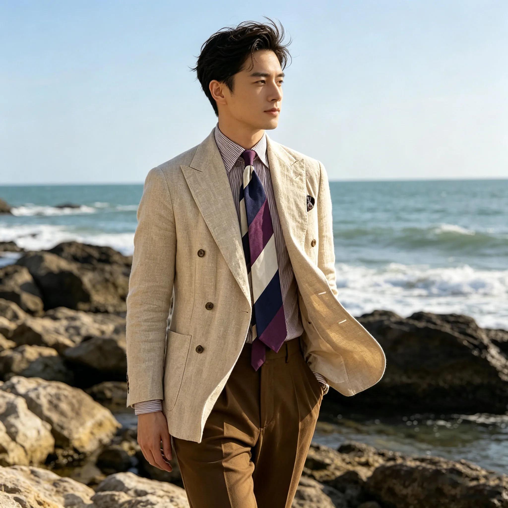 Blazer en lin élégant pour homme