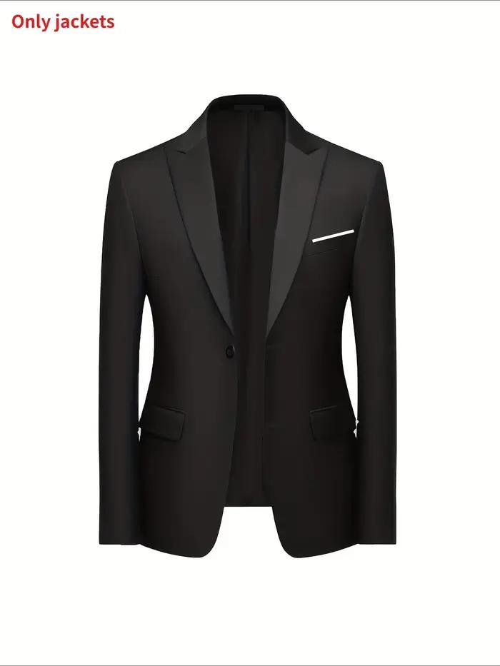 Ensemble de costume classique 3 pièces pour homme - Blazer ajusté à revers crantés avec gilet et pan