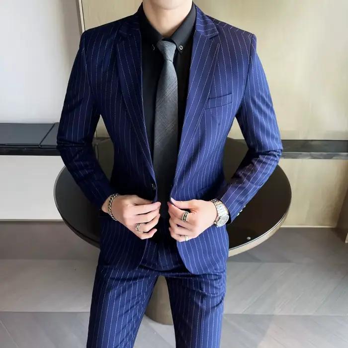 Ensemble costume et pantalon Boutique haut de gamme pour hommes, ensemble deux pièces pour fête de m