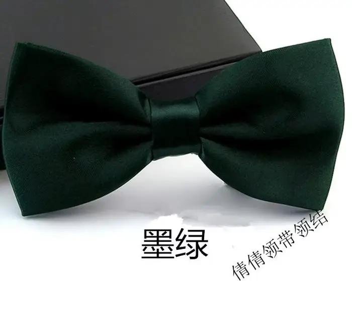 Hommes Satin noeud papillon classique fête de mariage noeud papillon couleur unie réglable cravate a