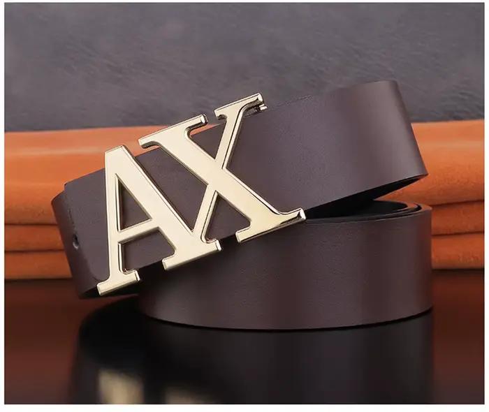 Ceinture homme à la mode Simple lettre boucle réversible mâle ceinture pour hommes 3.8 cm luxe bonne