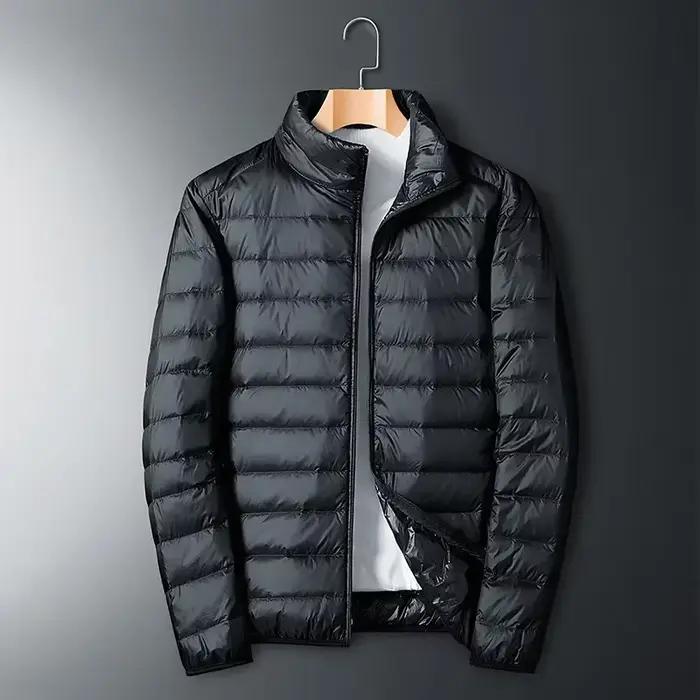 Veste en duvet de canard blanc ultra-légère pour homme, imperméable, décontractée, portable, légère,