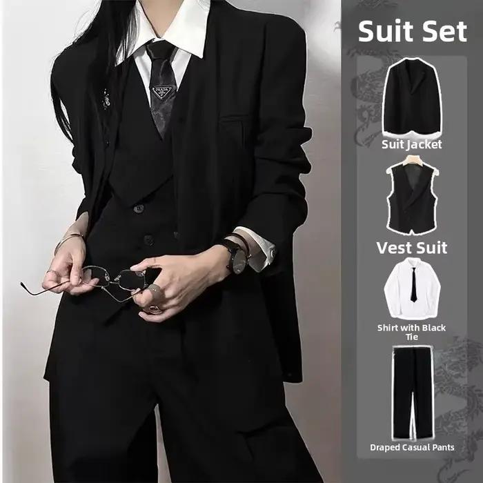Bla costume ensemble hommes coupe ajustée printemps automne haute Sensation cérémonie Jaet gilet neu