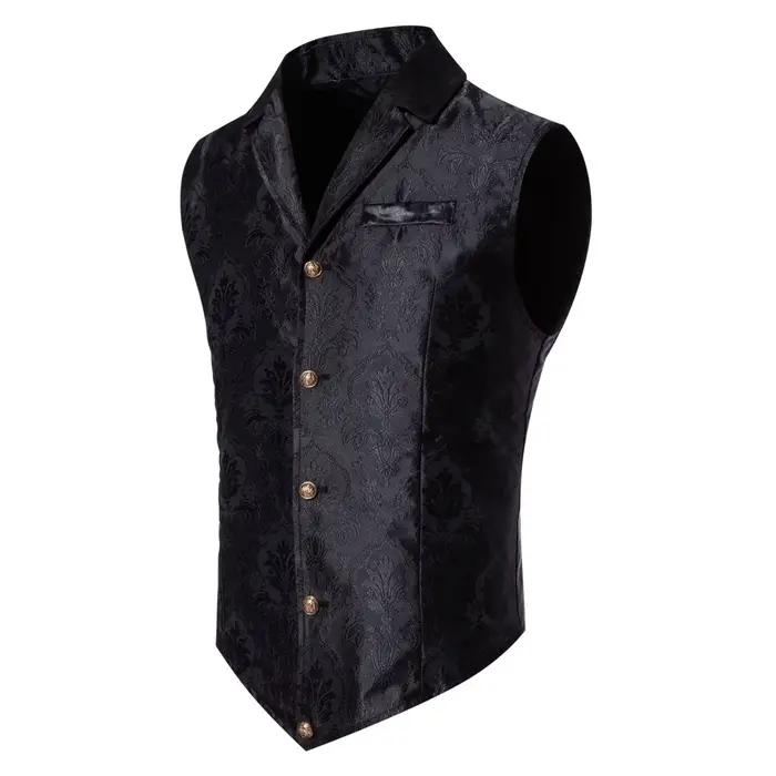 Manteau en fibre Jacquard bleu pour hommes, gilets habnommée pour mariage, fête, performance sur scè