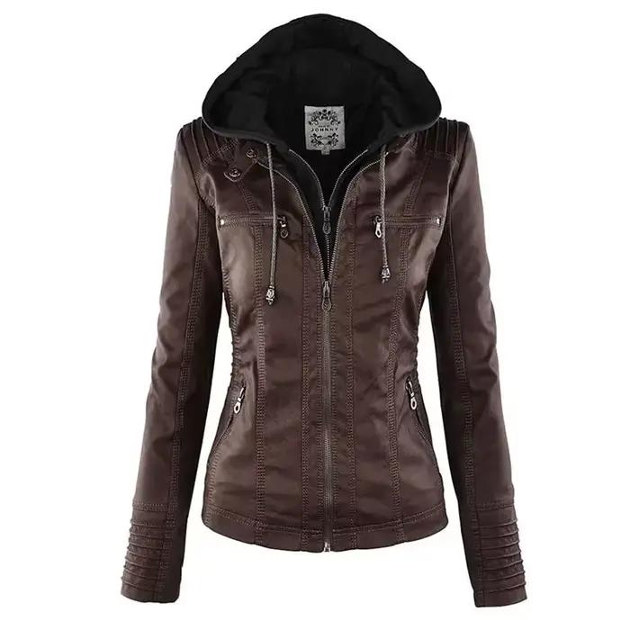 Veste Gothique en Faux Cuir PU pour Femme