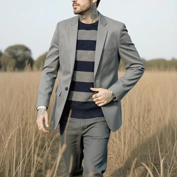Veste à simple boutonnage pour homme