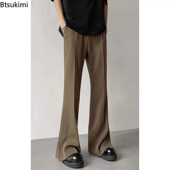 Nouveau pantalon de costume marron et noir pour homme 2026
