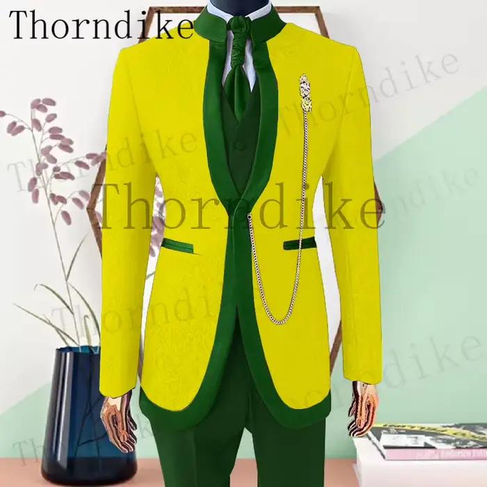 Thonndike – costume 3 pièces bleu marine pour homme