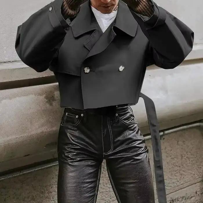 Veste streetwear homme colorée avec revers et double boutonnage pour hommes mode décontractée et rétro occasions printemps automne