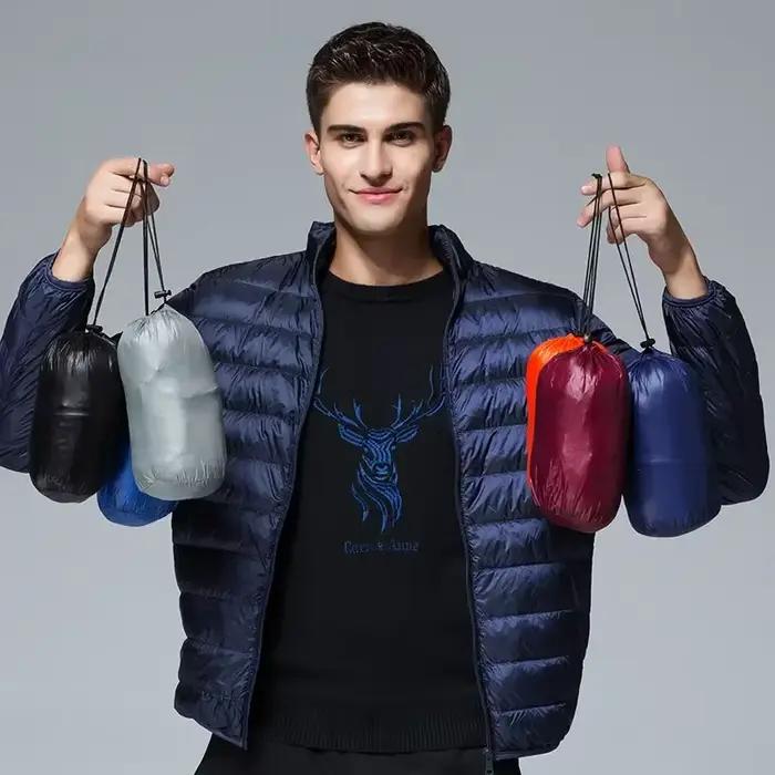 Veste en duvet de canard blanc ultra-légère pour homme