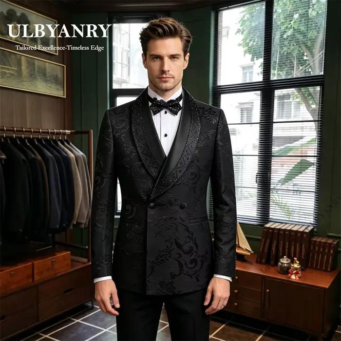 Costume formel pour homme ULBYANRY orné de cristaux