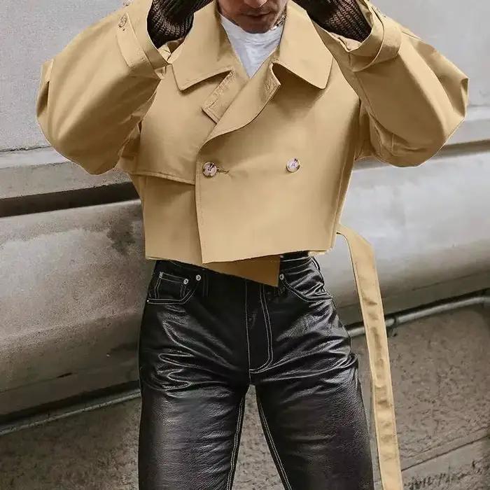 Veste streetwear homme colorée avec revers et double boutonnage pour hommes mode décontractée et rétro occasions printemps automne