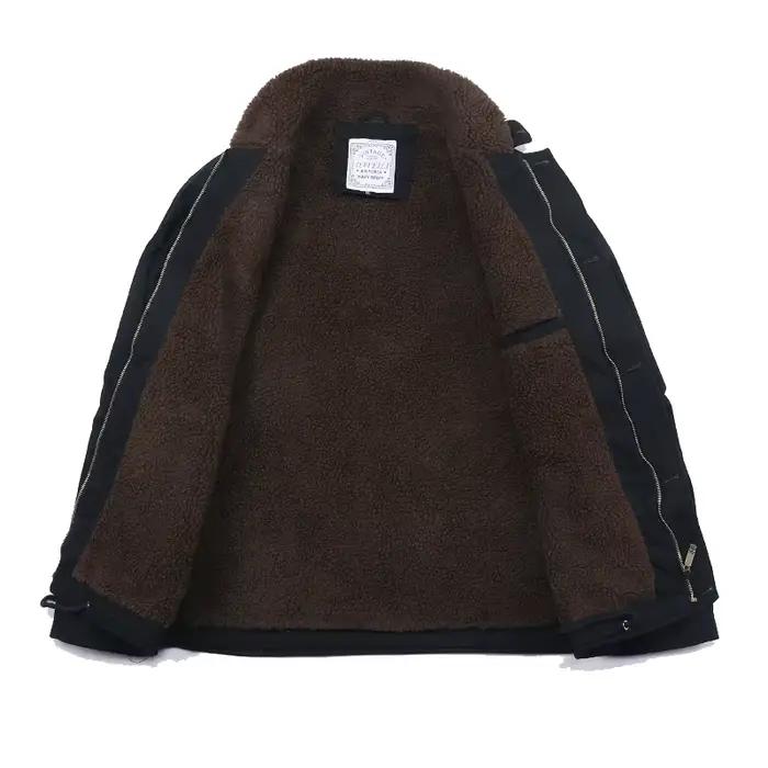 N1 USN épais hiver hommes Sherpa polaire pont veste avec VF-3 Felix brodé Patch Parka manteau