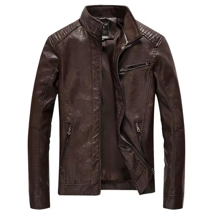 Blouson en cuir PU pour homme 2026