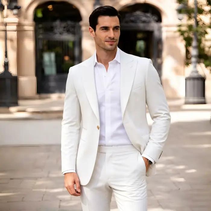 Costume Homme Vert Sauge 2 Pièces pour Bal de Promo