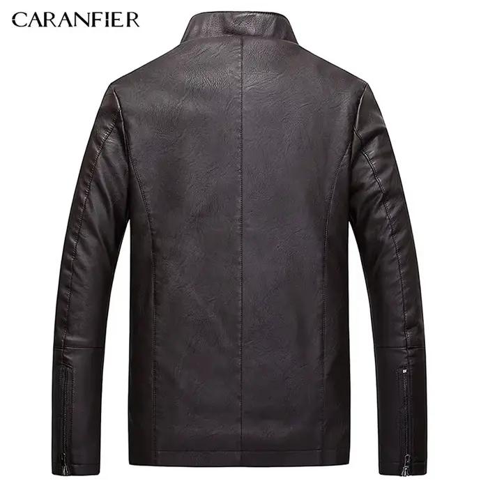CARANFIER hommes vestes en cuir manteaux d'hiver