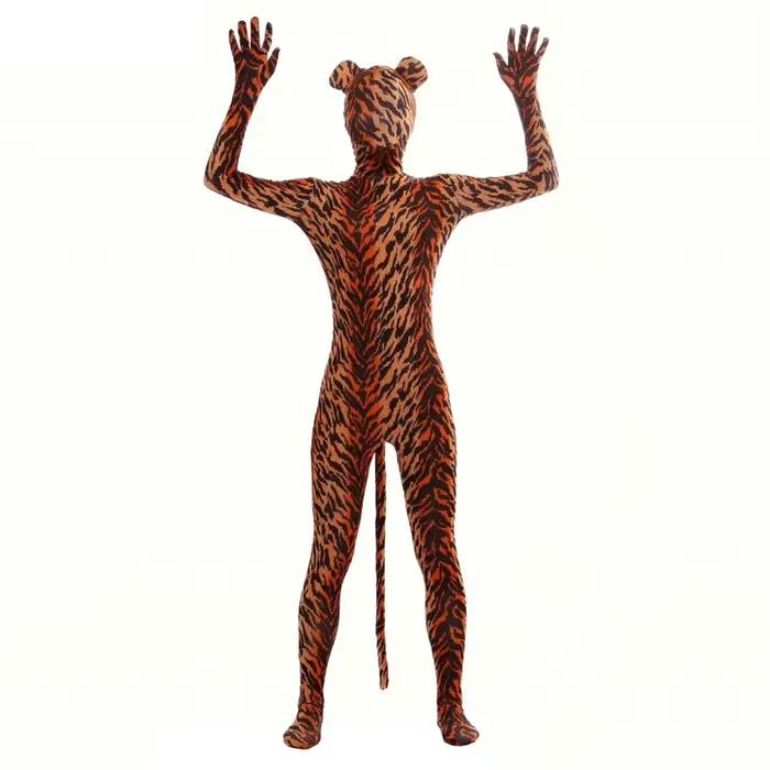 Costume Zentai Imprimé Animaux Complet Zèbre Tigre Léopard Polyesters Tenue Carnaval Halloween Occasions Spéciales