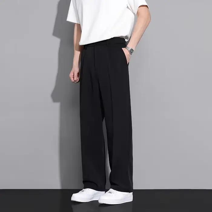 Pantalon de costume VIPOL beige décontracté et élégant pour hommes style social jambes larges printemps été occasions quotidiennes