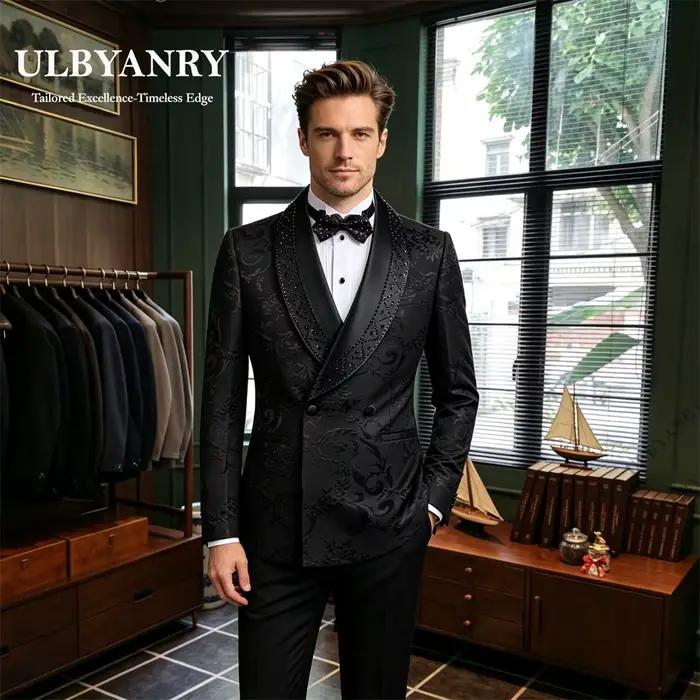 Costume formel pour homme ULBYANRY orné de cristaux