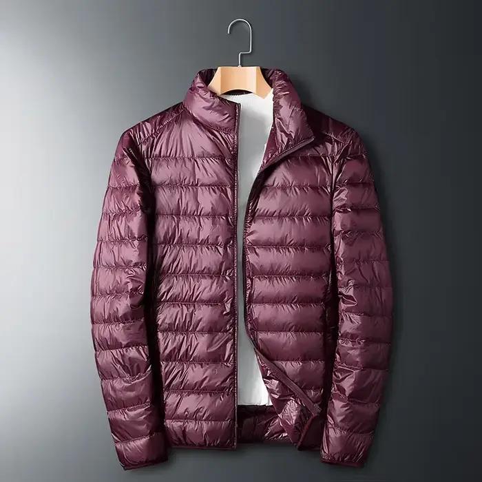 Veste en duvet de canard blanc ultra-légère pour homme