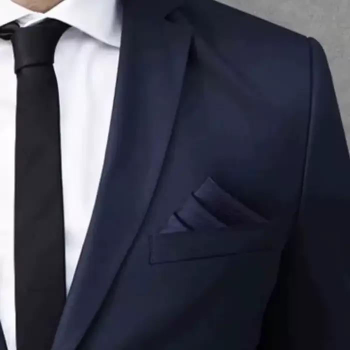 Mouchoir en satin uni pour hommes carré de poche style décontracté costume hanky bureau de mariage occasions spéciales ```
