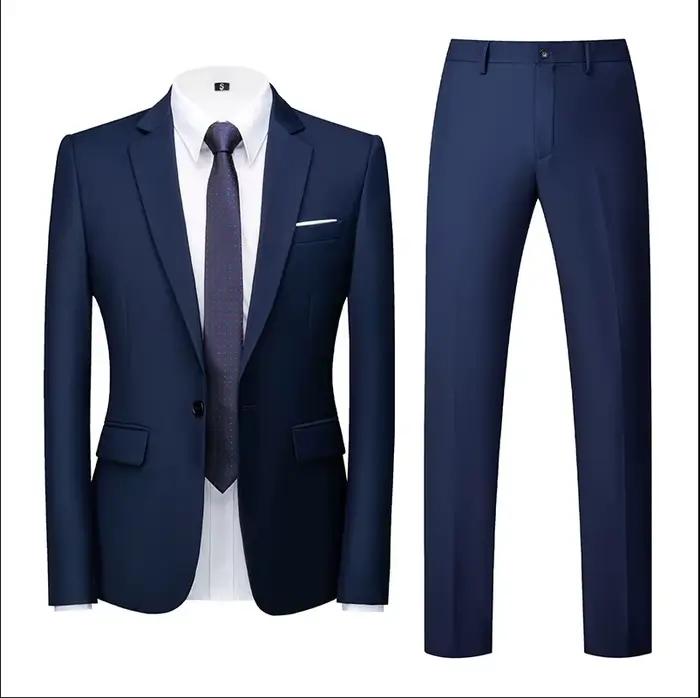 Costume de mariage formel pour garçons d'honneur style coréen deux pièces coupe ajustée coton printemps décontracté chic occasions spéciales