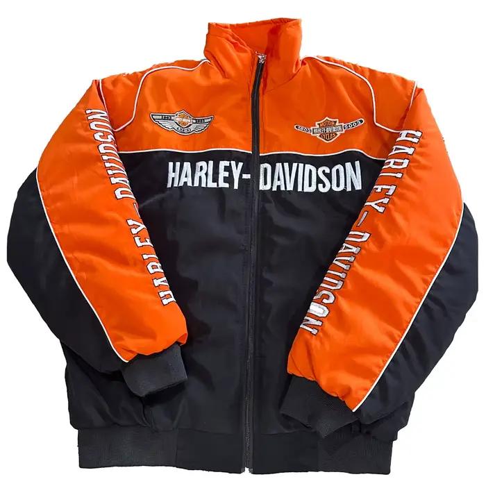 Veste Harley Davidson pour hommes style moto polyester coton veste extérieure épaisse automne hiver ocassions quotidiennes vestes motards robustes et durables
