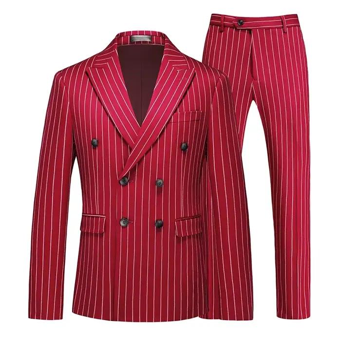 Blazer rayé pour hommes, élégant et polyvalent pour affaires, événements sociaux et cérémonies de mariage